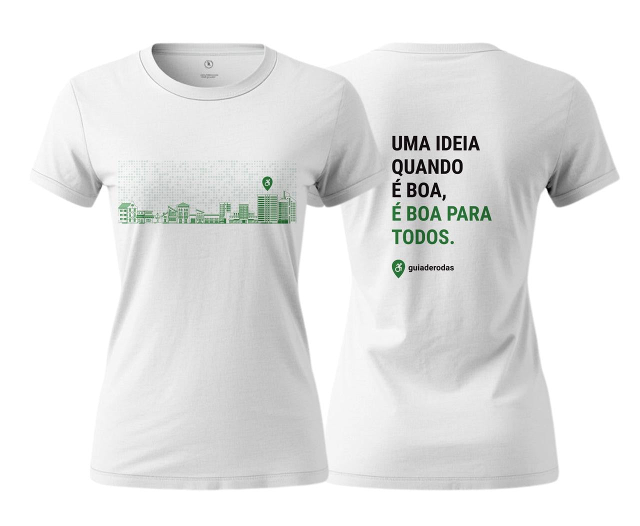 Camiseta Feminina Guiaderodas ( Ideia boa para todos)